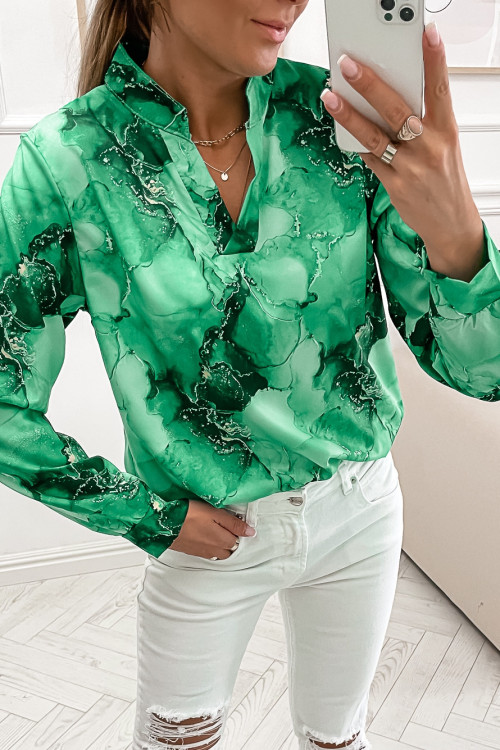 Koszula bluzka PROMISS MARMURKOWA green