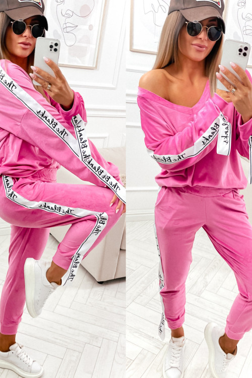 Dres welurowy THE BLANKS lifestyle pink
