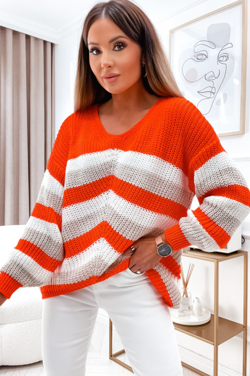 Sweter asymetryczny MATAROCCO MARINE orange