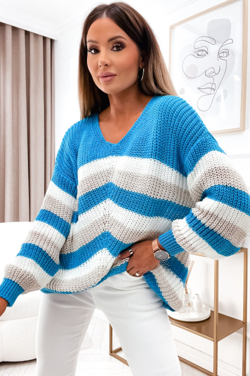 Sweter asymetryczny MATAROCCO MARINE blue
