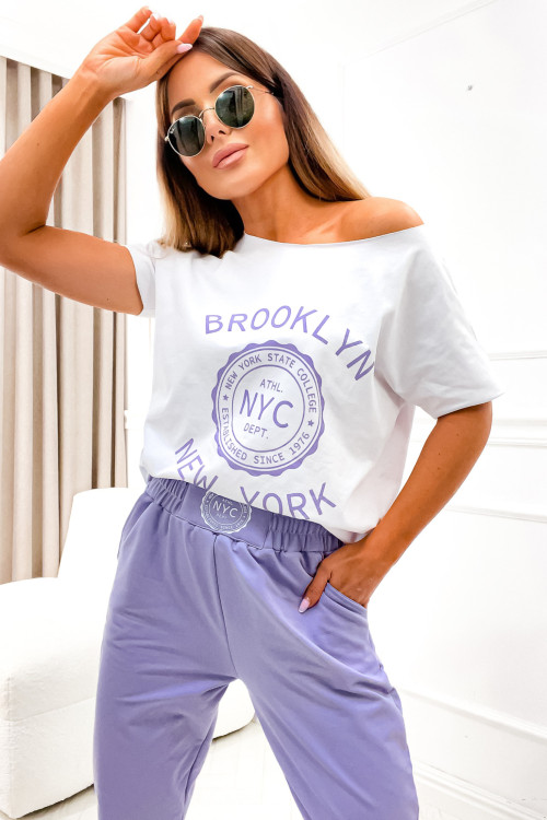 Komplet dresowy BROOKLYN NYC lilac