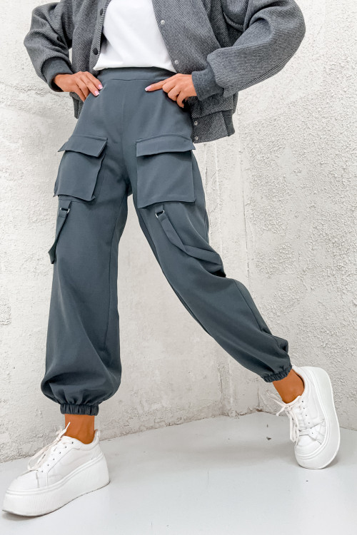 Spodnie POLLA LIFESTYLE streetwear GRAY