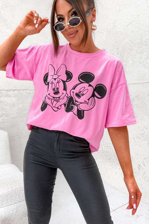 Tshirt oversize COMICS FUNNY SRTEET STYLE pink