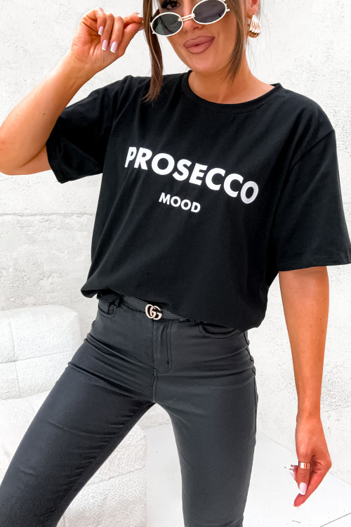 Tshirt streetwear BASIC PROSECCO Mood BLACK