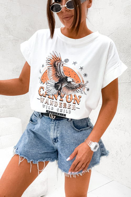 Tshirt BASIC Caynon ORANGE and WHITE