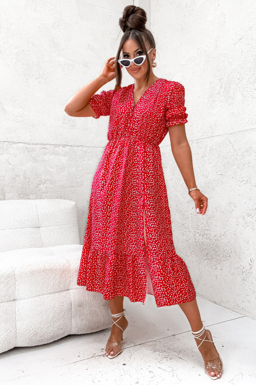 Sukienka MILANNO Spring no 1 RED dots