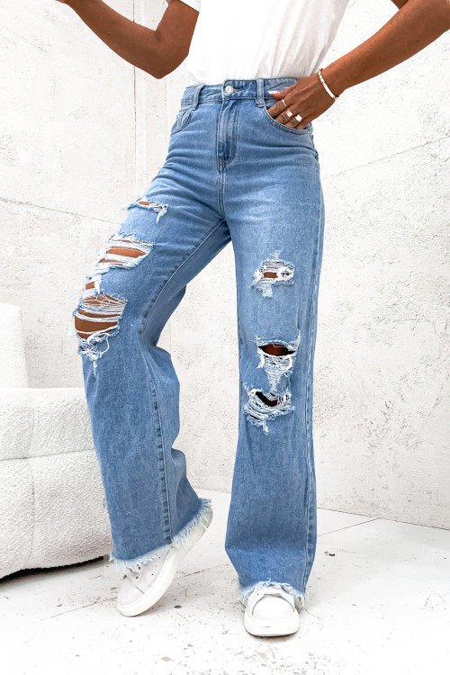 Spodnie RAMSEY DENIM ripped streetwear jeans