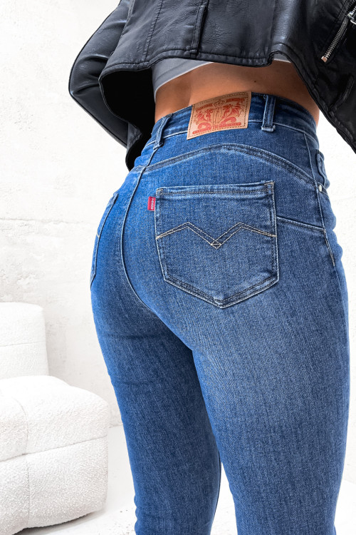 Spodnie jeansowe CLASSIC SKINNY PUSHUP blue