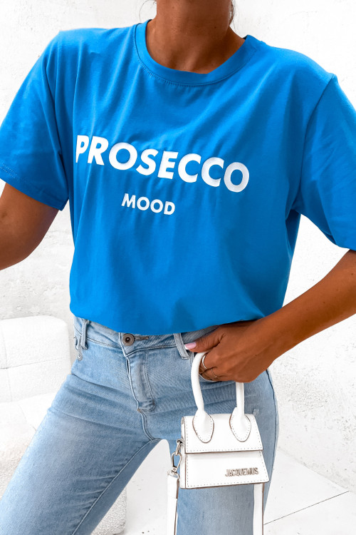 Tshirt streetwear BASIC PROSECCO Mood BLUE