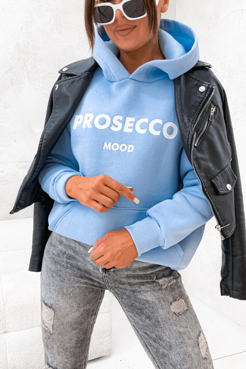 Bluza bawełniana BASIC PROSECCO mood BABY BLUE