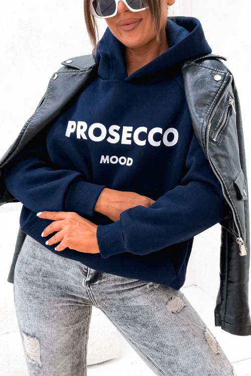 Bluza bawełniana BASIC PROSECCO mood NAVY