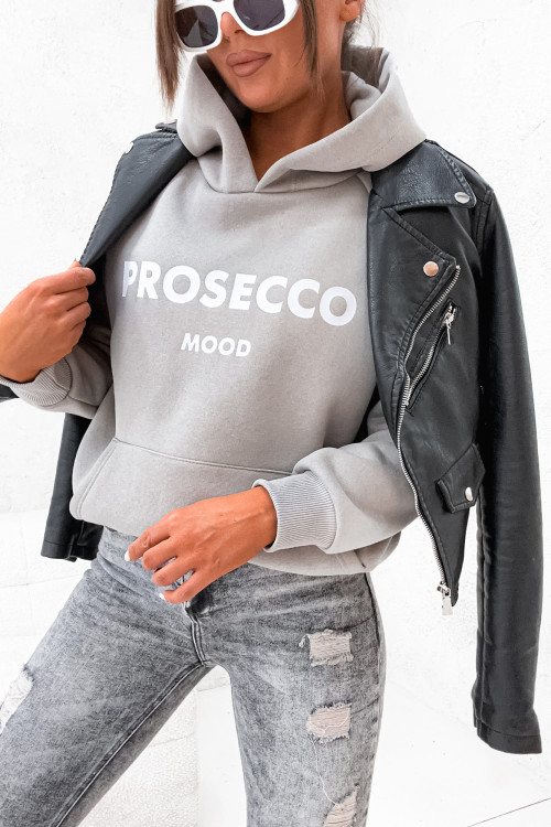 Bluza bawełniana BASIC PROSECCO mood GRAY