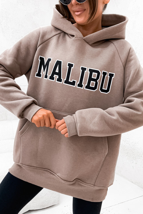 Bluza bawełniana MALIBU STREET oversize PL fango CHOCCO