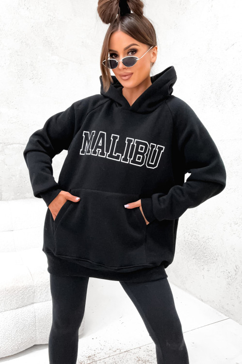 Bluza bawełniana MALIBU STREET oversize PL black