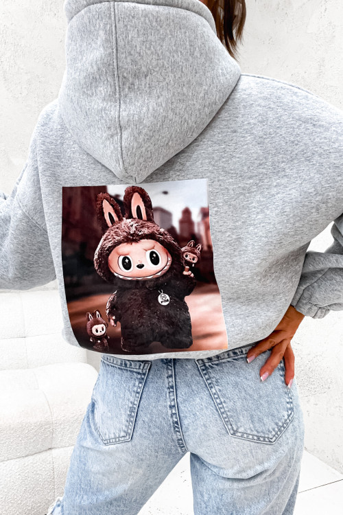 Bluza bawełniana HOODIE CARTOON TEDDY art