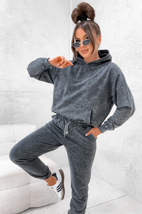 Dresy bawełniane DEKATYZOWANY BASIC denim gray