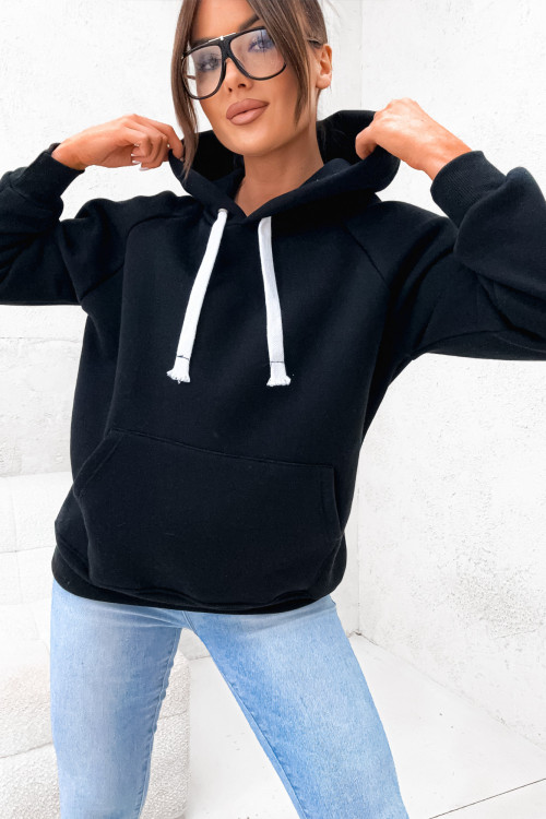 Bluza bawełniana BASIC CLASSIC HOODIE black