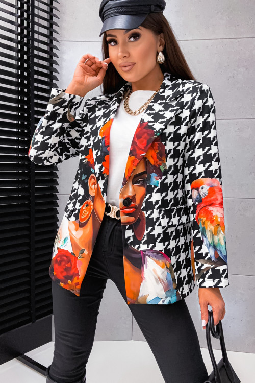 Marynarka STREETWEAR BLACK and WHITE collorful women