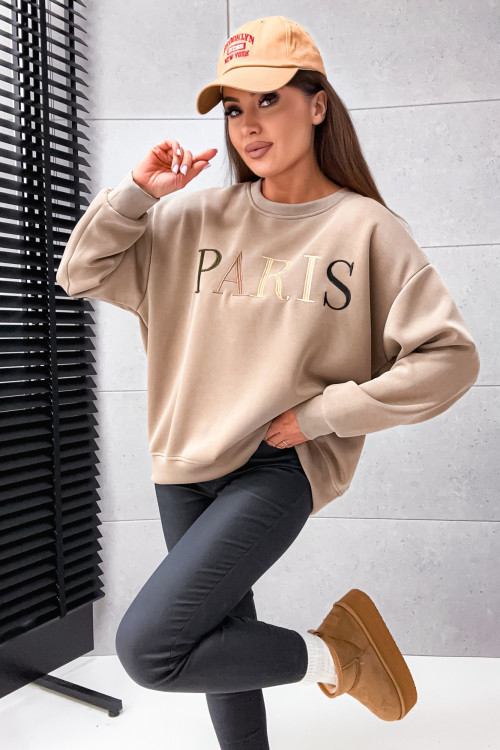 Bluza BASIC PARI PARIS casual nude beige