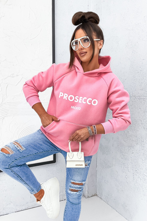 Bluza bawełniana BASIC PROSECCO mood SPRING PINK