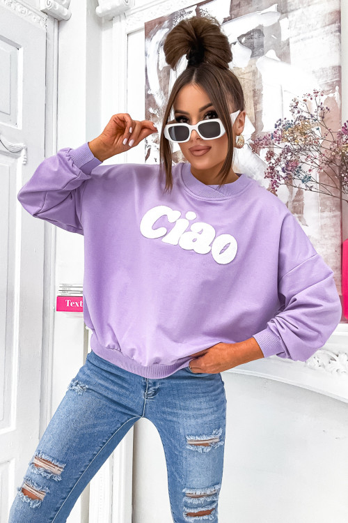 Bluza bawełniana BASIC CIAO CIAO lilac spring