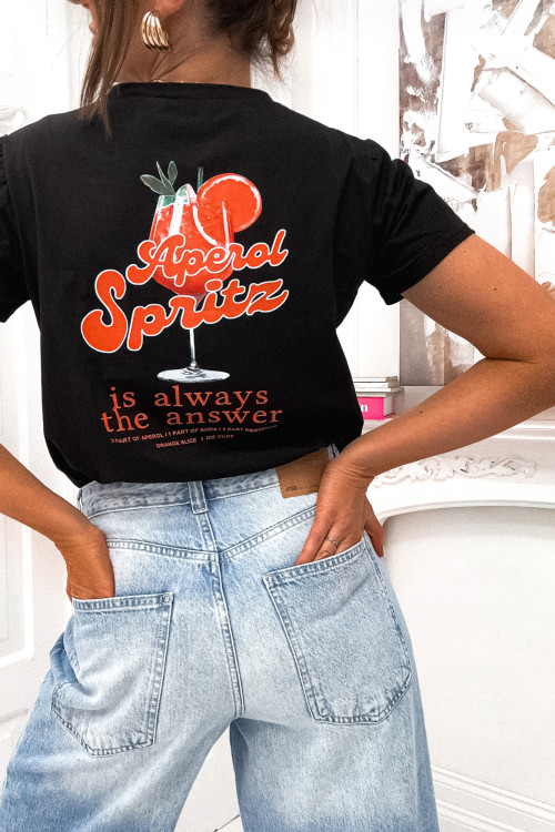 Tshirt BASIC APEROL Spritz lifestyle BLACK