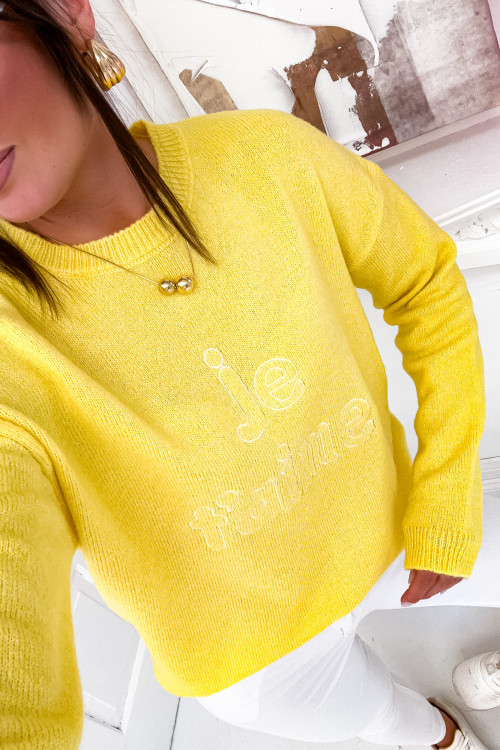 Sweter JE TAIME SPRING Vibes YELLOW