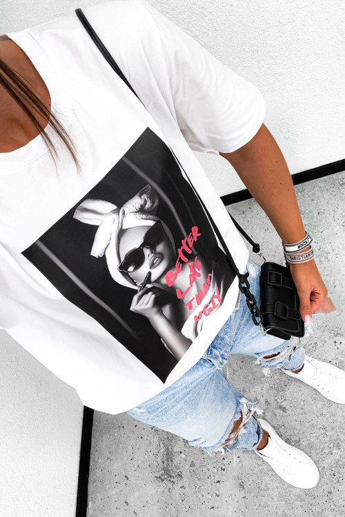 Tshirt BASIC WOMEN My BESTIE ART white