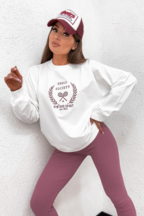 Komplet z legginsami TENNIS Society VINTAGE SPORT magenta