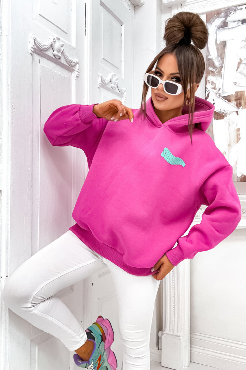 Bluza HELLO SUNSHINE streetwear HOODIE pink