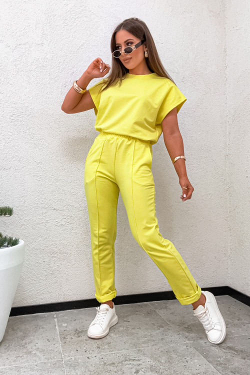 Komplet bawełniany LOONA BASIC citrus yellow