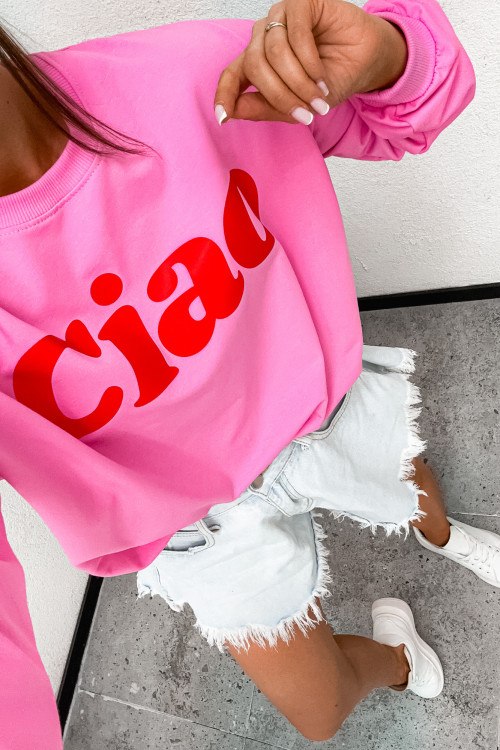 Bluza bawełniana CIAO more mio CUKIERKOWY RÓŻ