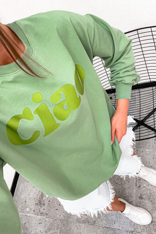 Bluza bawełniana CIAO more mio PISTACJA