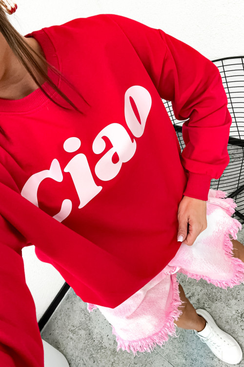 Bluza bawełniana CIAO more mio RED