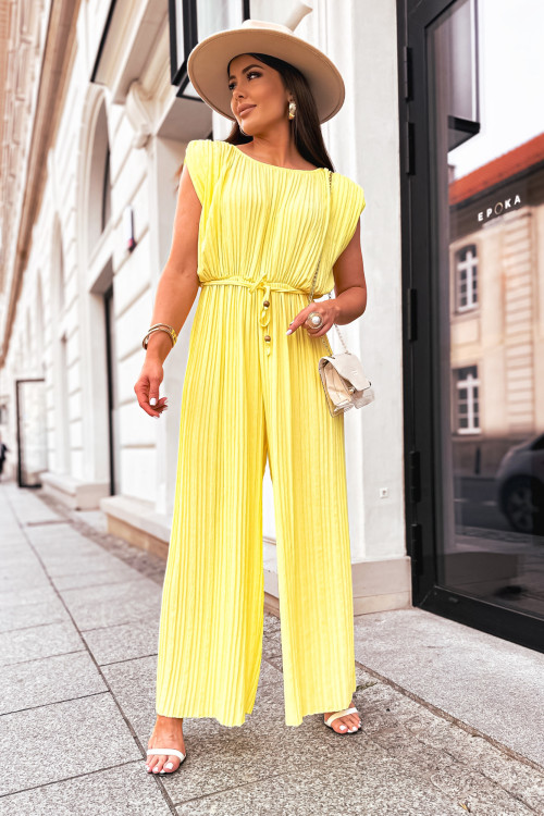 Kombinezon PLISOWANY TROPEA SUMMER ELEGANCE yellow