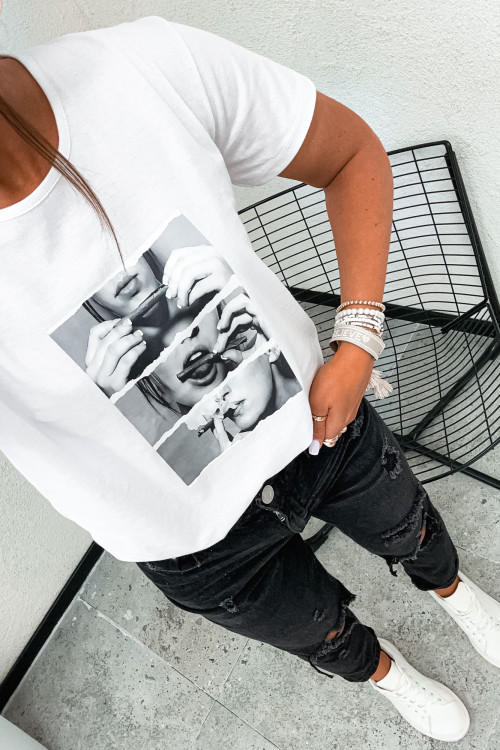 Tshirt BASIC STREET Gaia Fratello design WHITE
