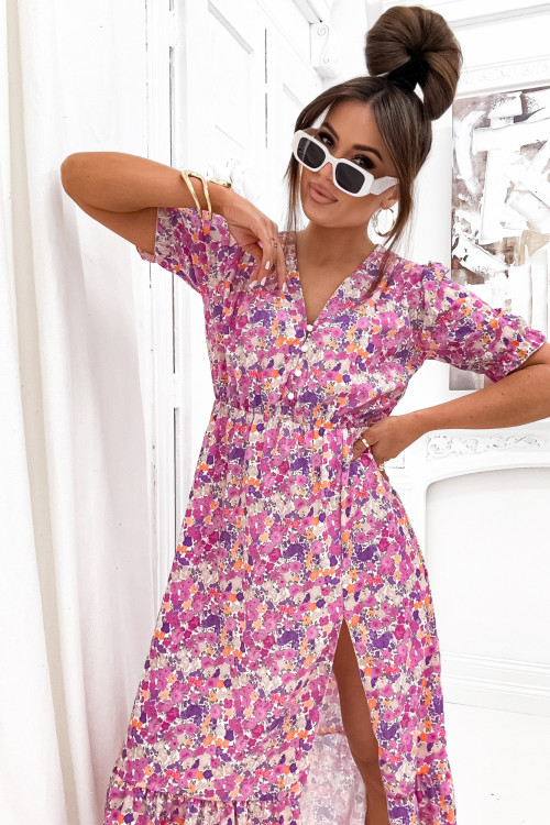Sukienka CLARRA MILLANO summer no 12 colorful pink