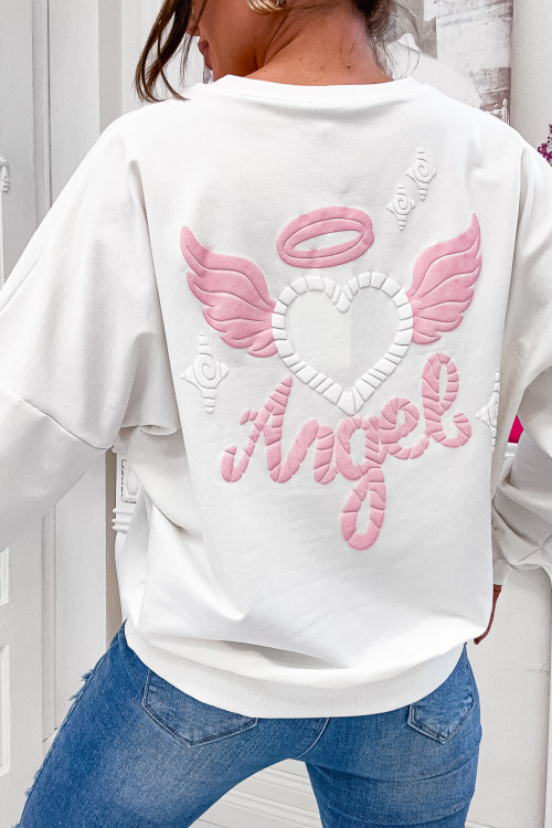 Bluza bawełniana ANGEL summer vibes WHITE