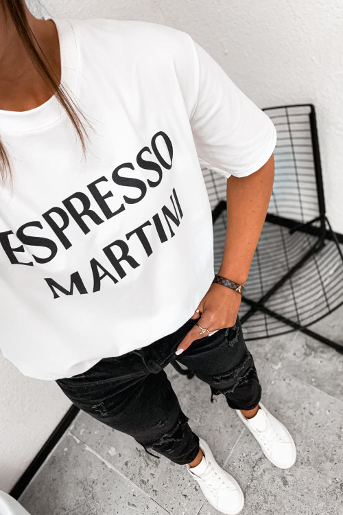 Tshirt basic streeet ESPRESSO MARTINI white