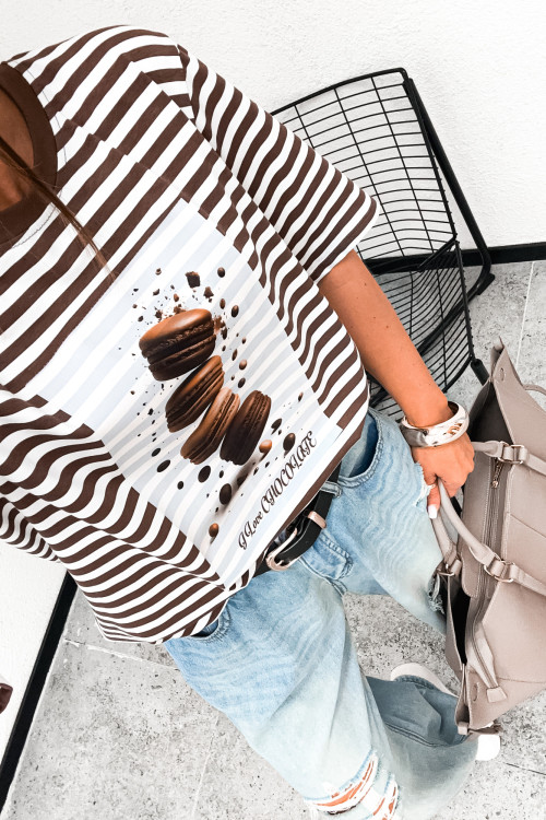 Tshirt CHOCCO CAKE MARINE BASIC brown
