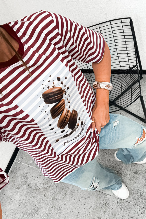 Tshirt CHOCCO CAKE MARINE BASIC burgundy