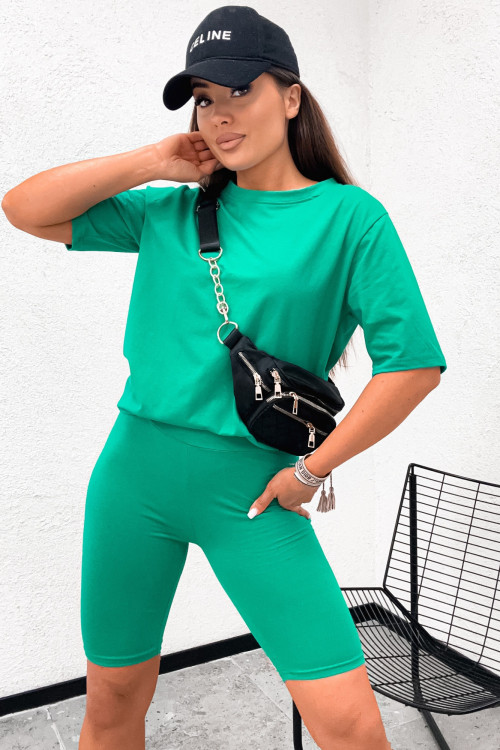 Komplet z kolarkami BASIC MINIMALISM fashion green