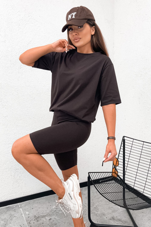 Komplet z kolarkami BASIC MINIMALISM chocco brown