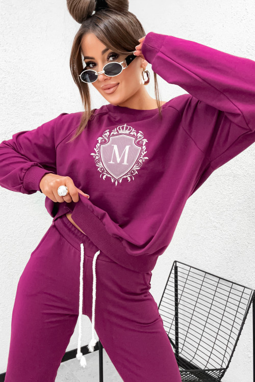 Komplet dresowy MIRELLAS BASIC magenta purple