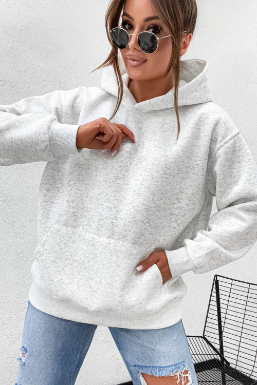 Bluza bawełniana BASIC klasyczna melange gray
