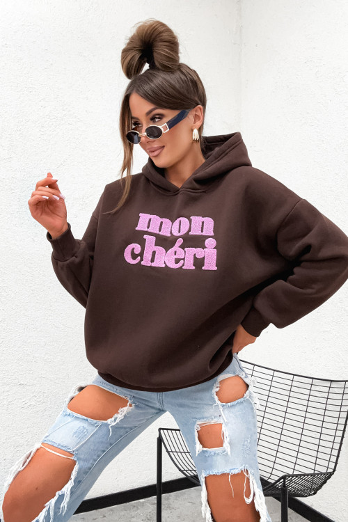 Bluza bawełniana z kapturem MON CHERI chocco