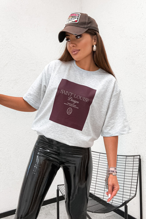 Tshirt SAINT LOUISE timeless basic GRAY melanz