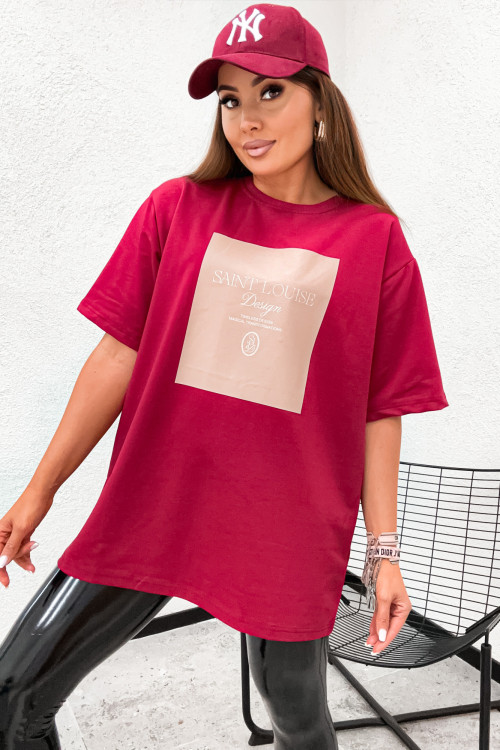 Tshirt SAINT LOUISE timeless basic BURGUNDY